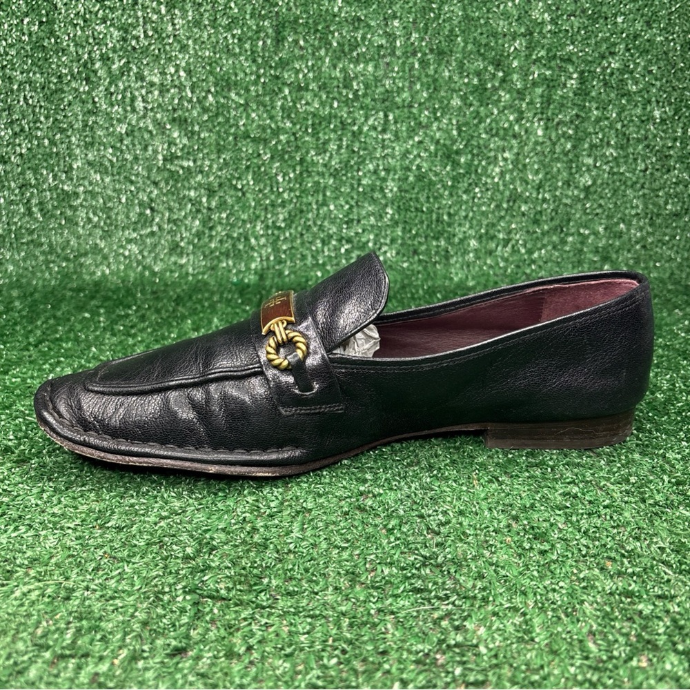 Tory Burch Women's Black Perrine Leather Loafers Square Toe Size 10.5 M - Picture 7 of 13